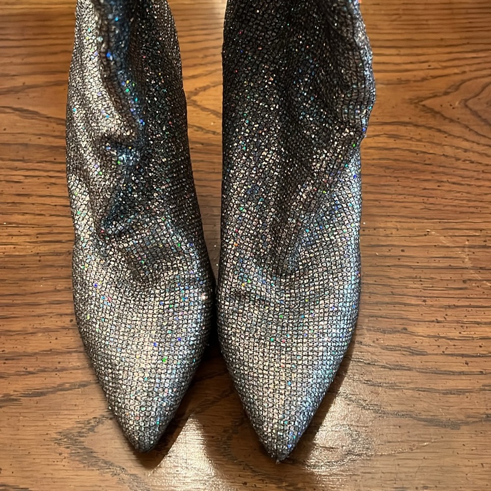Steven By Steve Madden Sparkly Sequin Boots, Size… - image 7